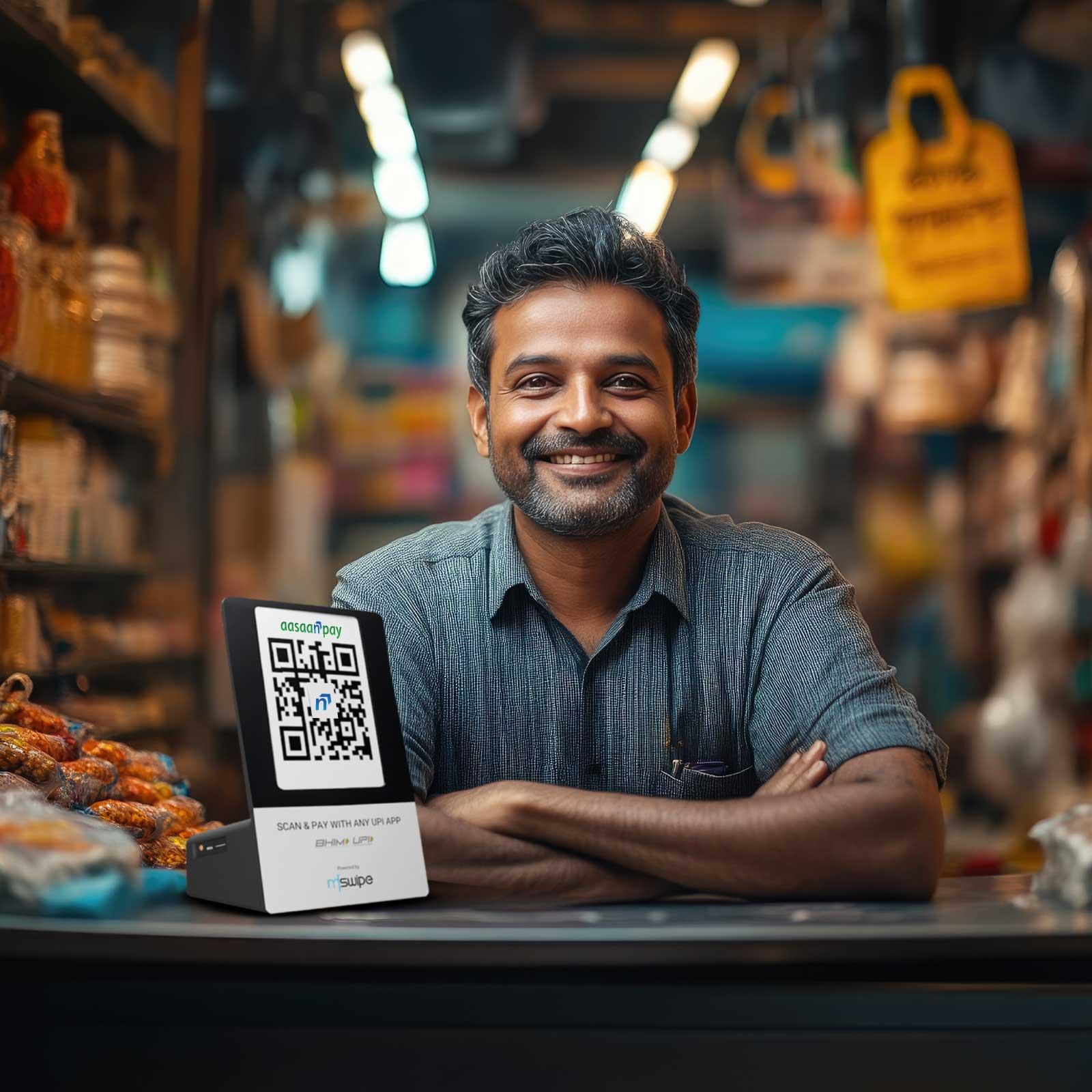 Professional using fintech platform on smartphone in modern office