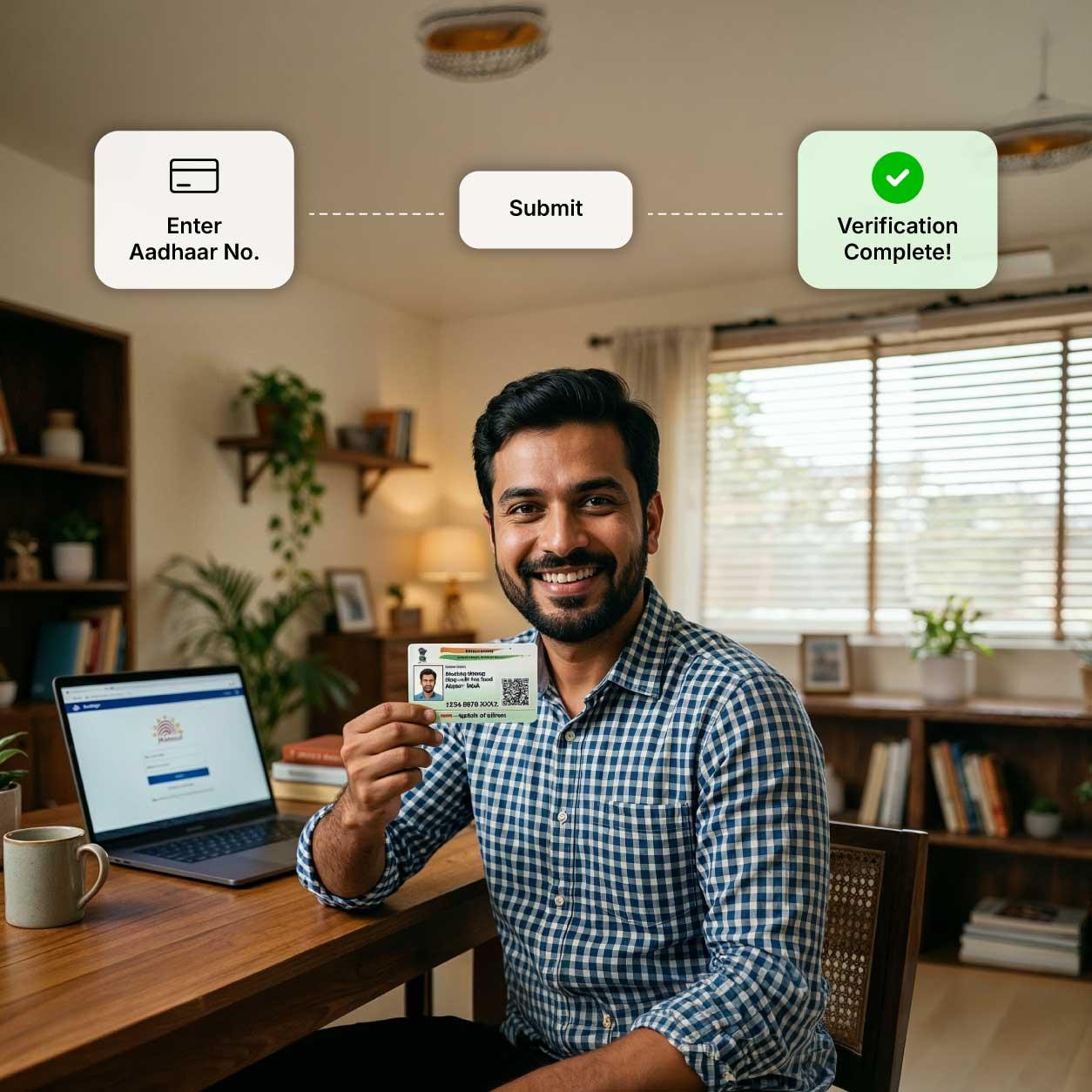 Customer verification flow on mobile app
