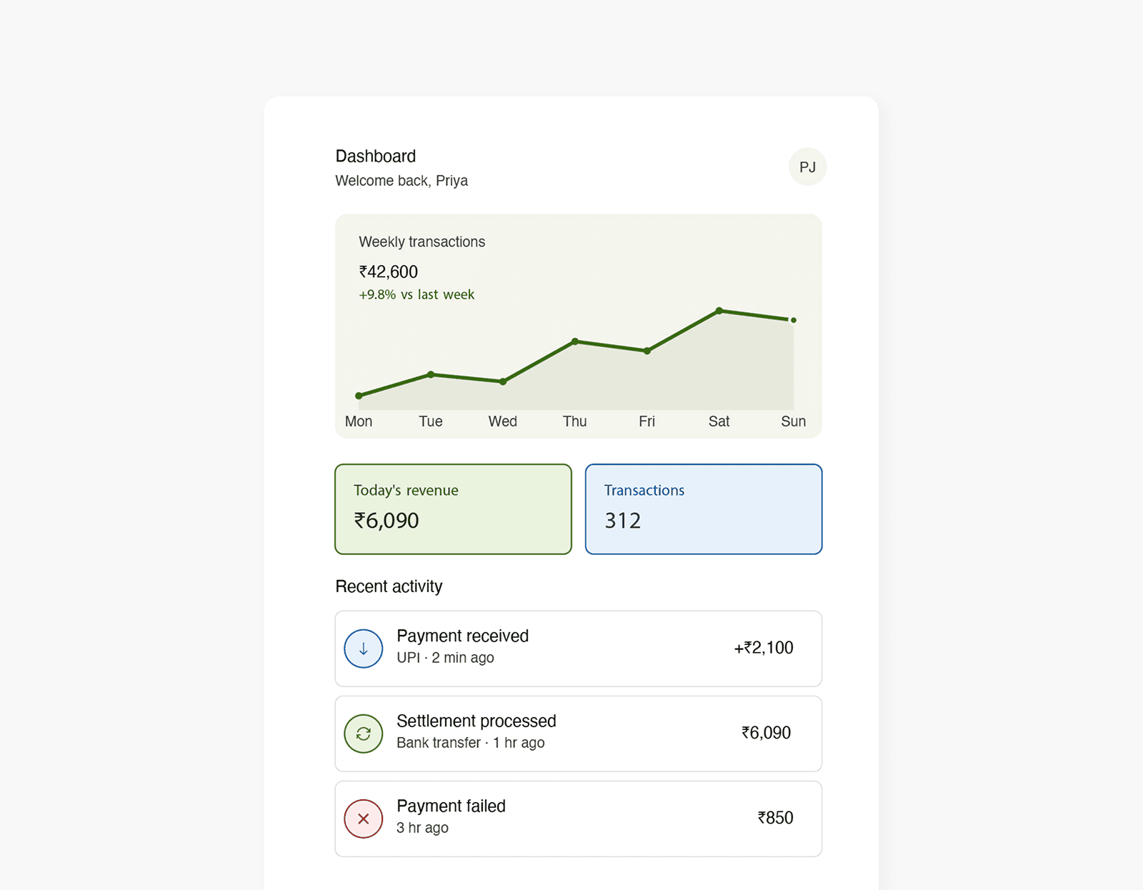User-friendly merchant app